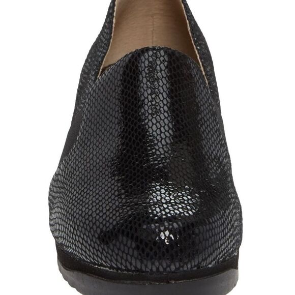 Bettye Muller Concept Women's Black Tropic Platform Wedge Leather Shoes Size 6.5 - Picture 3 of 15